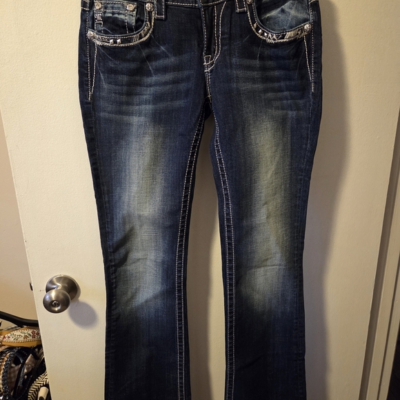 Miss Me Dark Blue Boot Cut Jeans - Picture 1 of 2